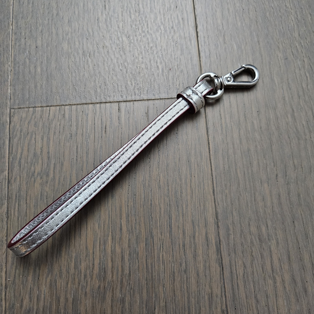 Brand New MZ Wallace Silver And Red Wristlet Strap